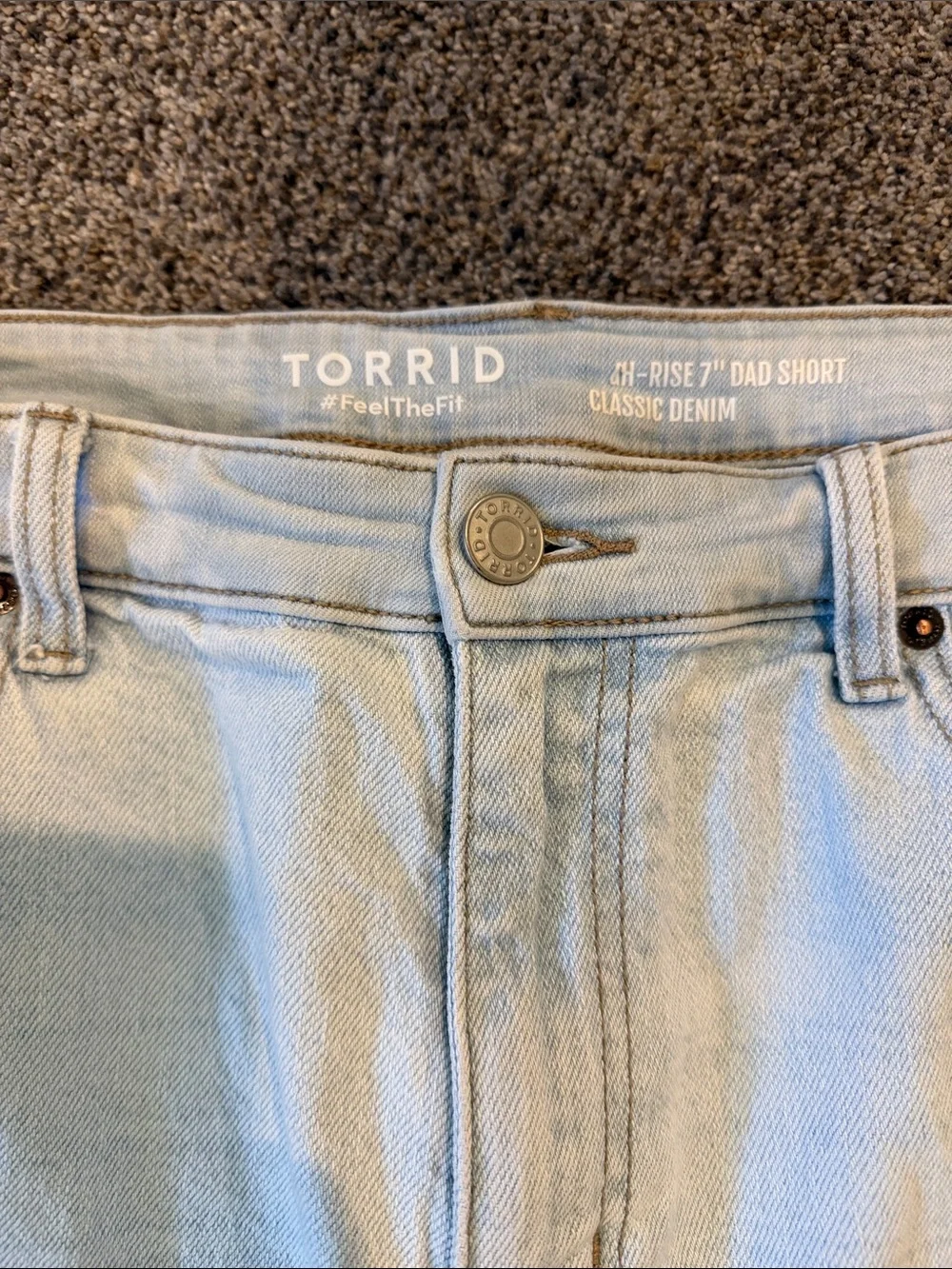 torrid Light Wash Denim Cutoff Shorts - Pale Blue